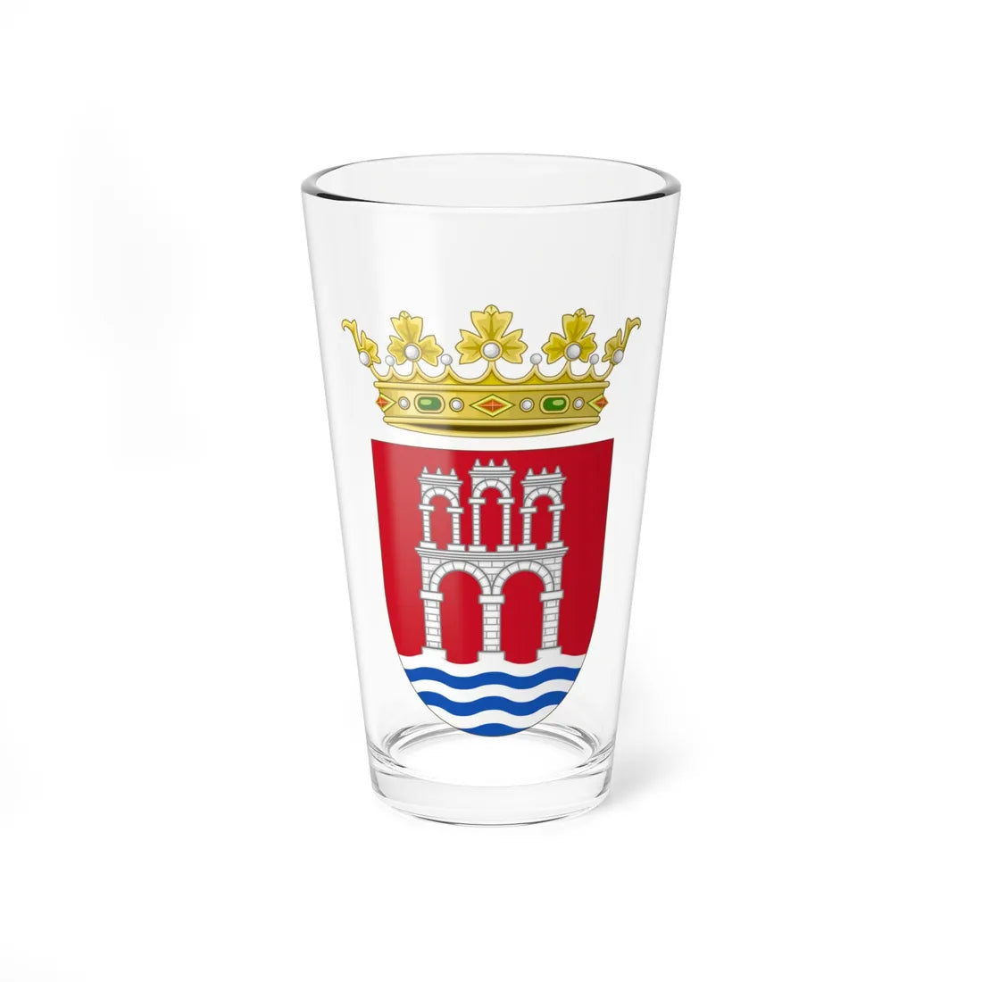 Coat of Arms of Arcos de la Frontera (Spain) (Coat of Arms) Pint Glass 16oz 16oz - Go Mug Yourself