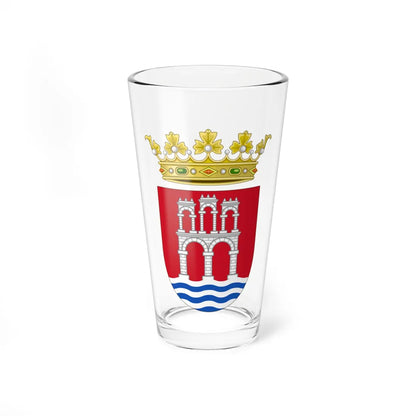 Coat of Arms of Arcos de la Frontera (Spain) (Coat of Arms) Pint Glass 16oz 16oz - Go Mug Yourself