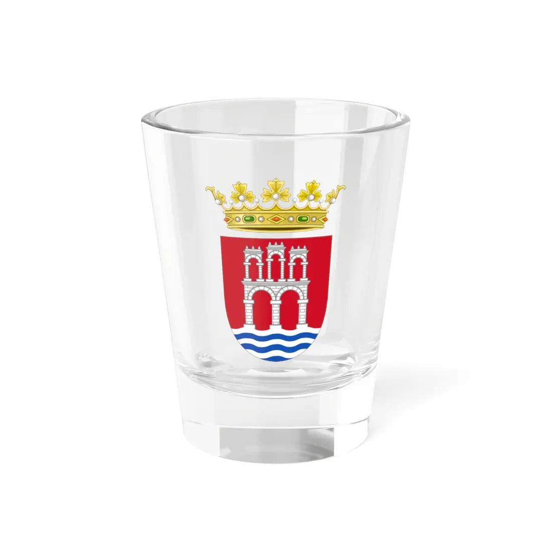 Coat of Arms of Arcos de la Frontera (Spain) (Coat of Arms) Shot Glass 1.5oz 1.5oz - Go Mug Yourself
