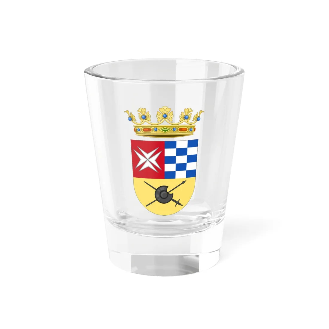 Coat of Arms of Argamasilla de Alba (Spain) (Coat of Arms) Shot Glass 1.5oz 1.5oz - Go Mug Yourself