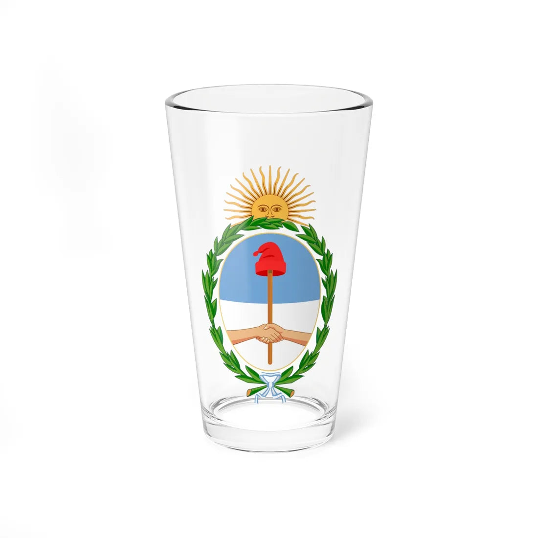 Coat of arms of Argentina (Argentina) (Coat of Arms) Pint Glass 16oz 16oz - Go Mug Yourself
