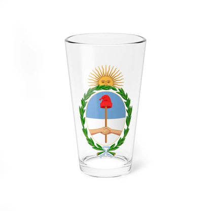 Coat of arms of Argentina (Argentina) (Coat of Arms) Pint Glass 16oz 16oz - Go Mug Yourself