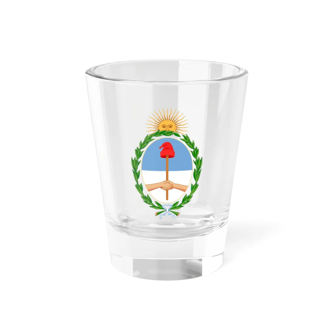 Coat of arms of Argentina (Argentina) (Coat of Arms) Shot Glass 1.5oz 1.5oz - Go Mug Yourself