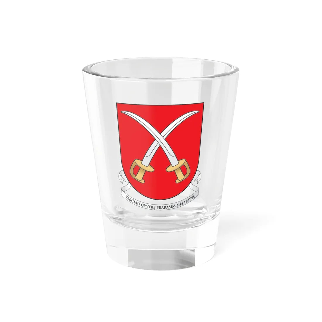 Coat of arms of Ariogala (Lithuania) (Coat of Arms) Shot Glass 1.5oz 1.5oz - Go Mug Yourself