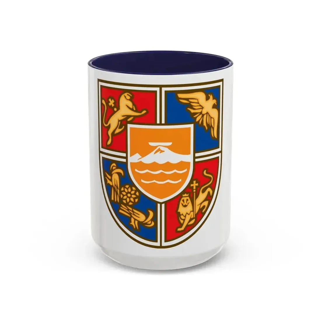 Coat of Arms of Armenia 2 - Accent Coffee Mug 15oz Navy - Go Mug Yourself