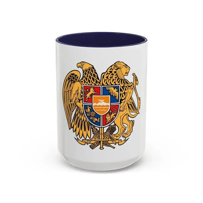 Coat of arms of Armenia - Accent Coffee Mug 15oz Navy - Go Mug Yourself