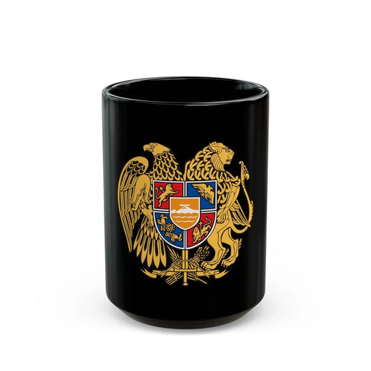 Coat of arms of Armenia - Black Coffee Mug-15oz-Go Mug Yourself