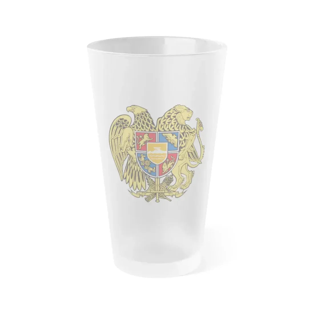 Coat of arms of Armenia - Frosted Pint Glass 16oz Default Title - Go Mug Yourself