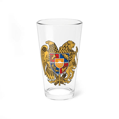 Coat of arms of Armenia - Pint Glass 16oz-16oz-Go Mug Yourself