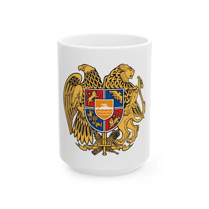 Coat of arms of Armenia - White Coffee Mug-15oz-Go Mug Yourself