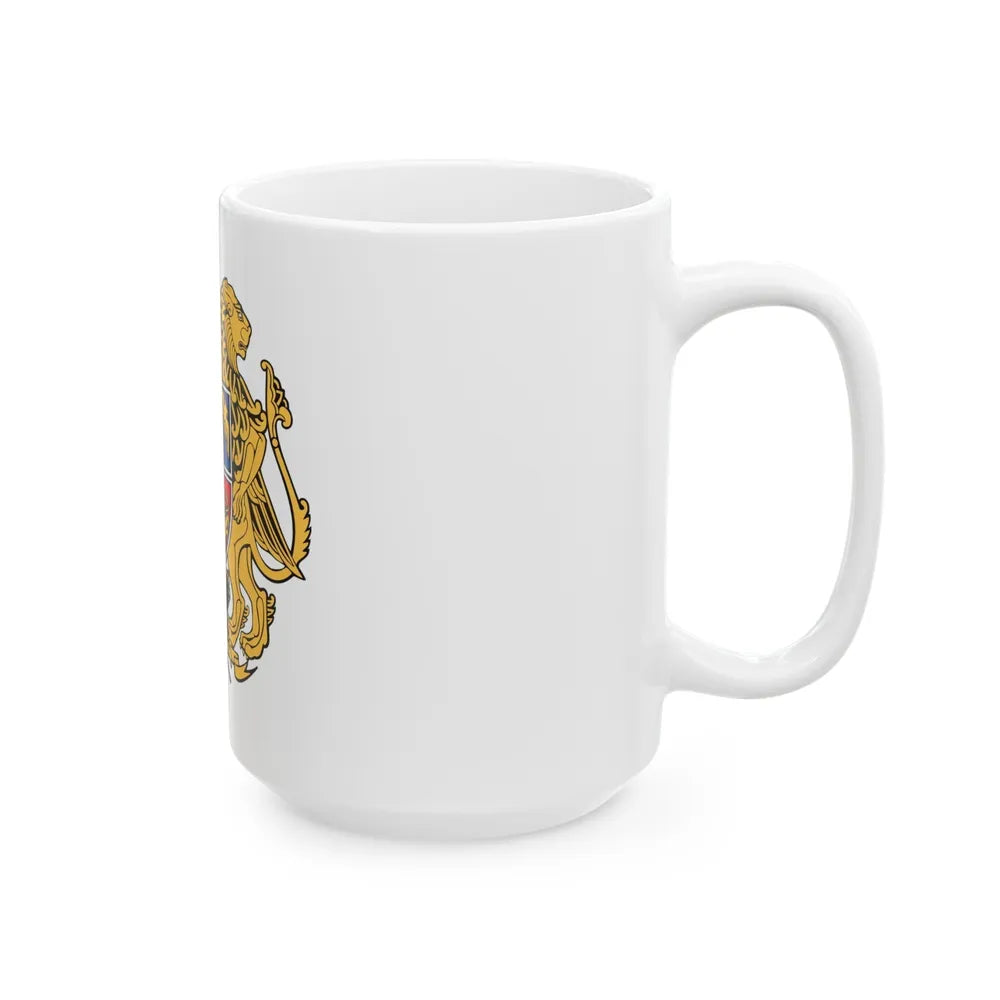 Coat of arms of Armenia - White Coffee Mug-Go Mug Yourself