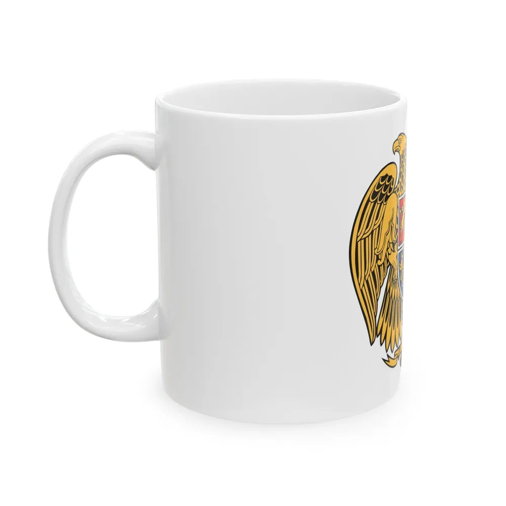 Coat of arms of Armenia - White Coffee Mug-Go Mug Yourself