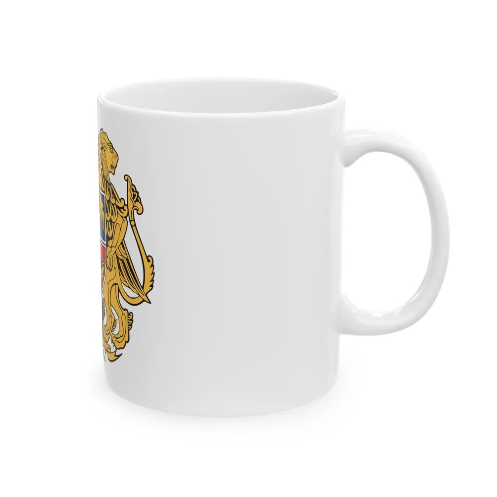 Coat of arms of Armenia - White Coffee Mug-Go Mug Yourself