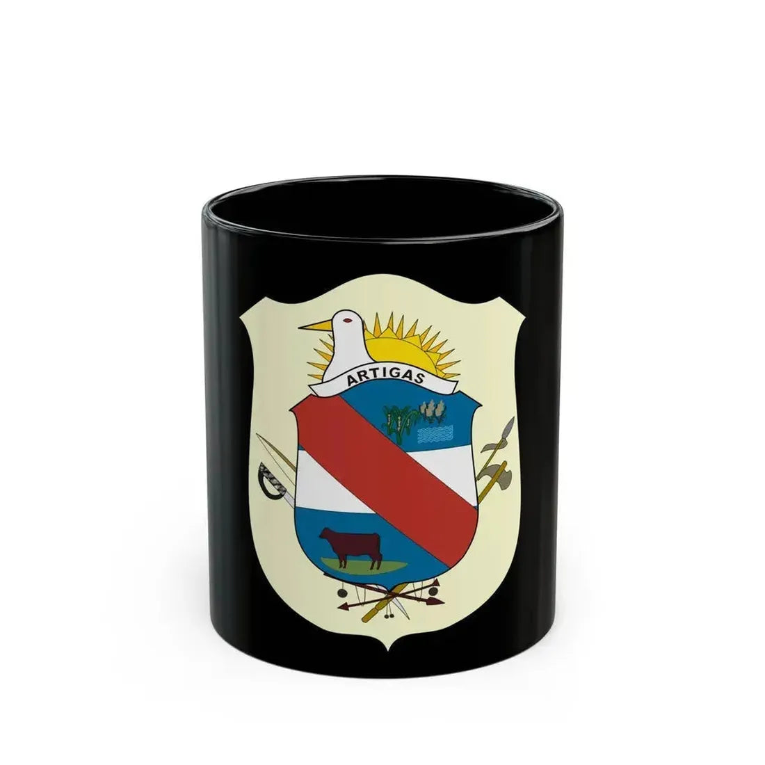 Coat of Arms of Artigas Department, Uruguay - Black Coffee Mug 11oz - Go Mug Yourself