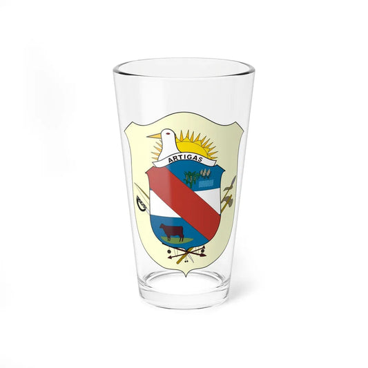 Coat of Arms of Artigas Department, Uruguay - Pint Glass 16oz-16oz-Go Mug Yourself