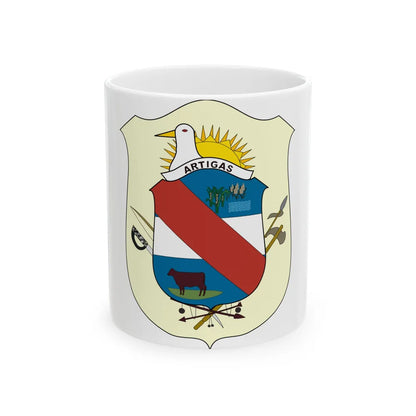 Coat of Arms of Artigas Department, Uruguay - White Coffee Mug-11oz-Go Mug Yourself