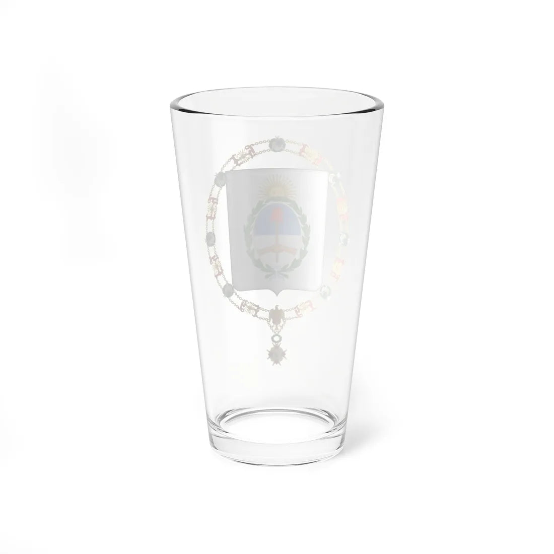 Coat of Arms of Arturo Frondizi and Héctor José Cámpora Order of Isabella the Catholic (Argentina) (Coat of Arms) Pint Glass 16oz - Go Mug Yourself