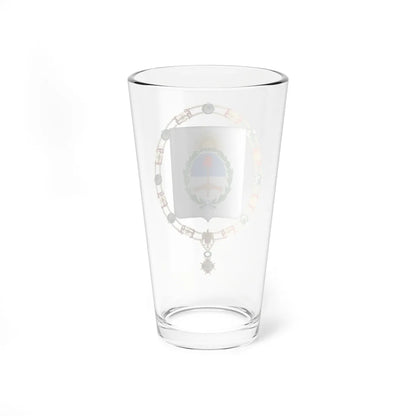 Coat of Arms of Arturo Frondizi and Héctor José Cámpora Order of Isabella the Catholic (Argentina) (Coat of Arms) Pint Glass 16oz - Go Mug Yourself