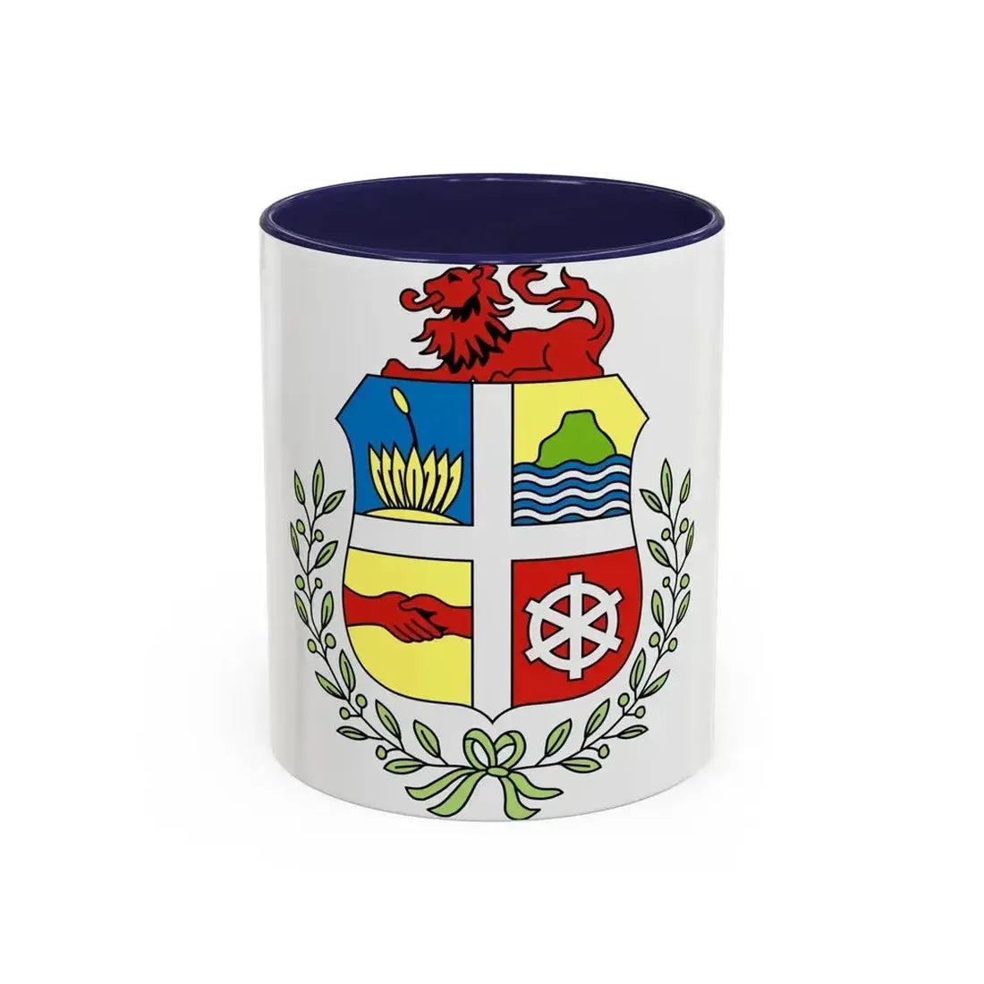 Coat of arms of Aruba - Accent Coffee Mug 11oz Navy - Go Mug Yourself