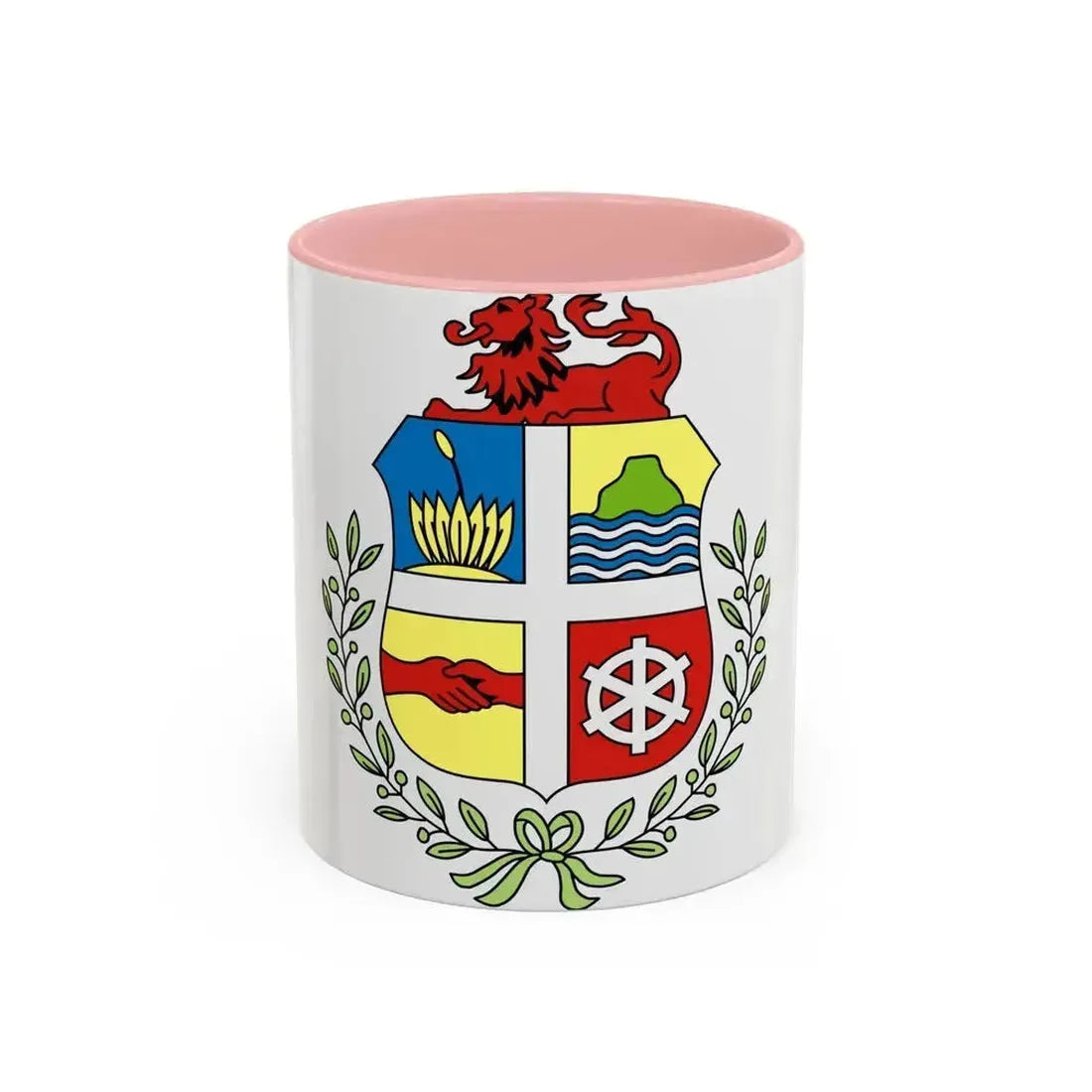 Coat of arms of Aruba - Accent Coffee Mug 11oz Pink - Go Mug Yourself