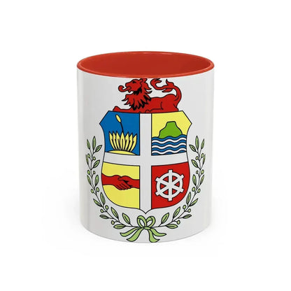 Coat of arms of Aruba - Accent Coffee Mug 11oz Red - Go Mug Yourself