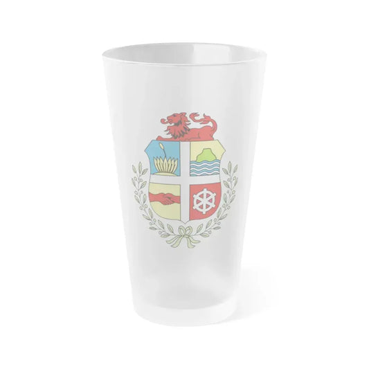 Coat of arms of Aruba - Frosted Pint Glass 16oz Default Title - Go Mug Yourself