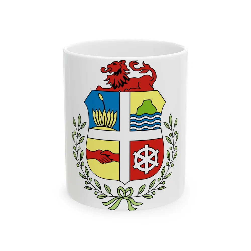 Coat of arms of Aruba - White Coffee Mug-11oz-Go Mug Yourself