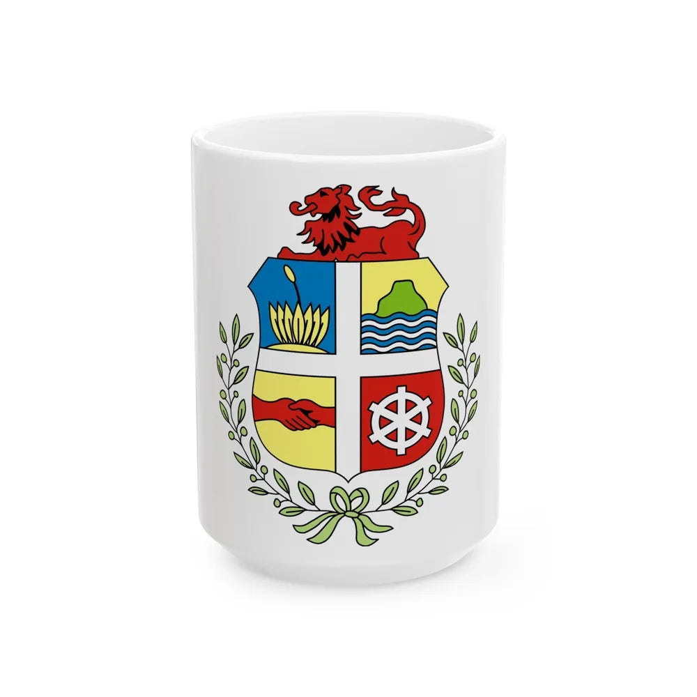 Coat of arms of Aruba - White Coffee Mug-15oz-Go Mug Yourself