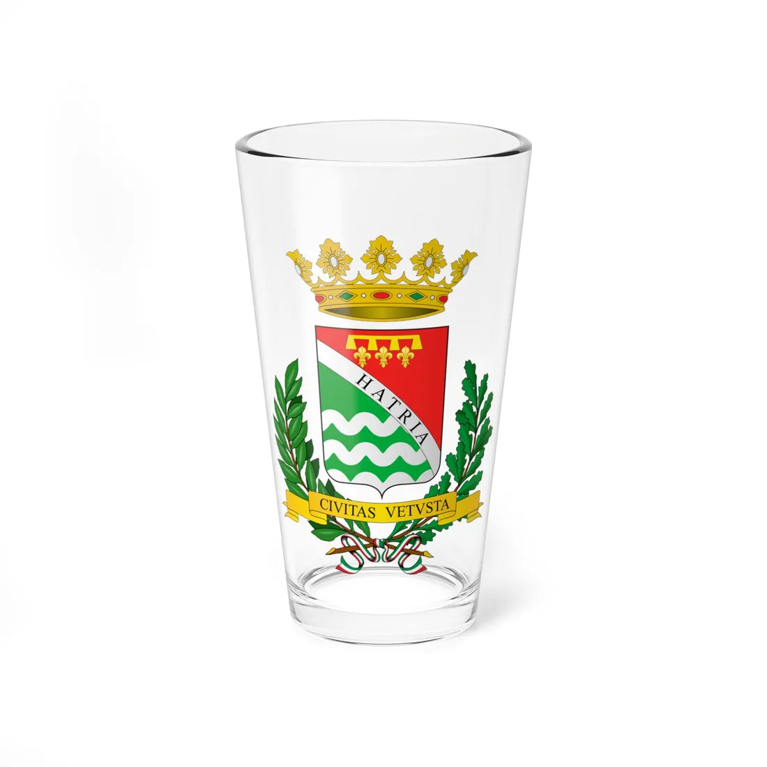 Coat of Arms of Atri (Italy) (Coat of Arms) Pint Glass 16oz - Go Mug Yourself