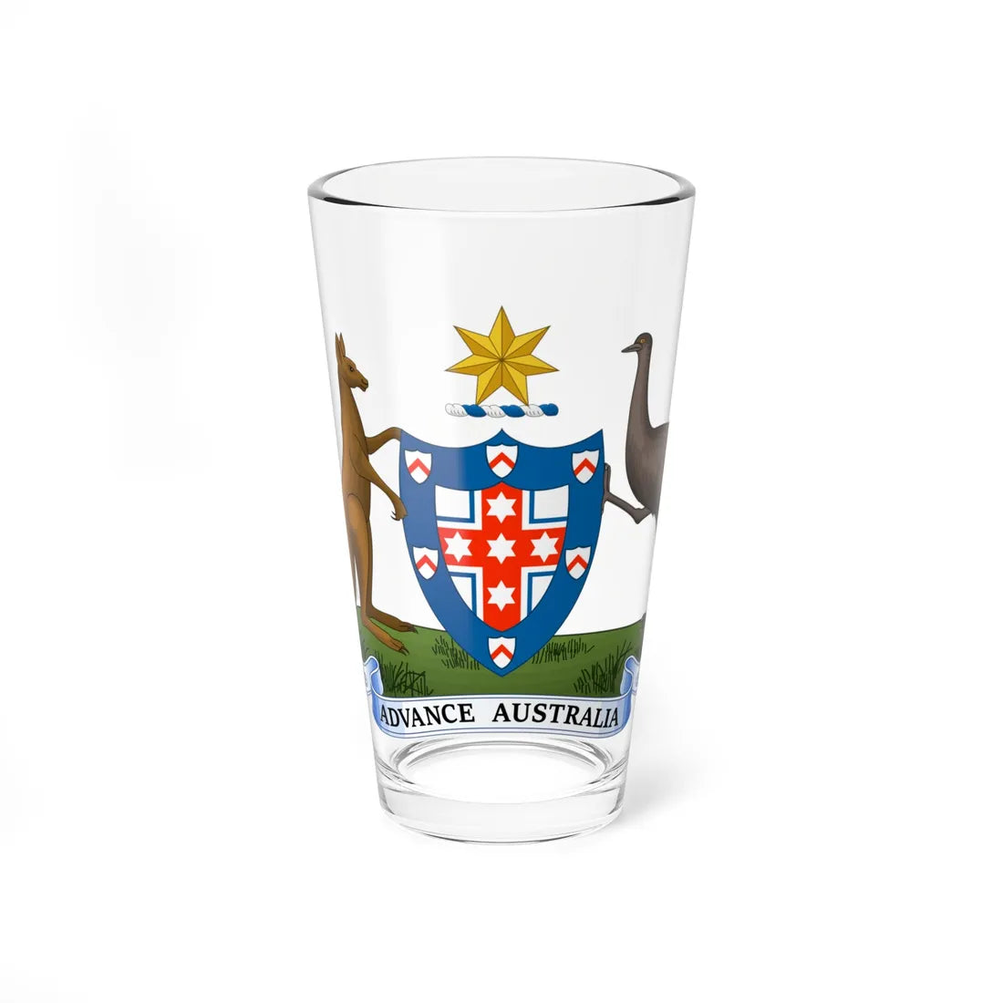 Coat of arms of Australia 1908-1912 (Australia) (Coat of Arms) Pint Glass 16oz 16oz - Go Mug Yourself