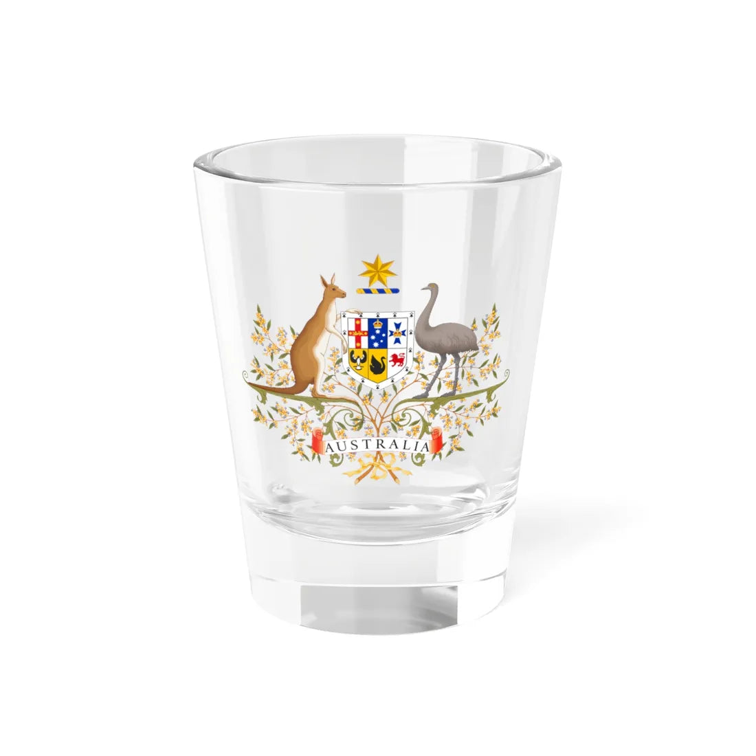 Coat of Arms of Australia 1912 (Australia) (Coat of Arms) Shot Glass 1.5oz 1.5oz - Go Mug Yourself