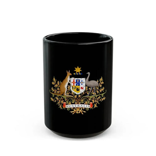 Coat of Arms of Australia - Black Coffee Mug 15oz - Go Mug Yourself