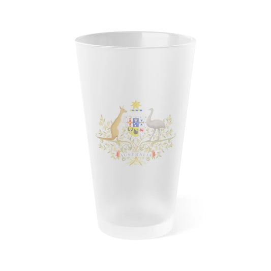 Coat of Arms of Australia - Frosted Pint Glass 16oz-Go Mug Yourself