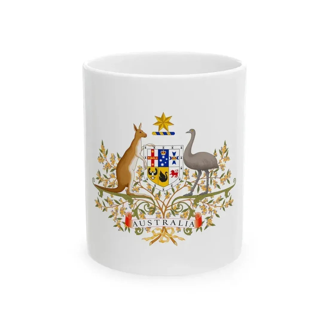 Coat of Arms of Australia - White Coffee Mug 11oz - Go Mug Yourself