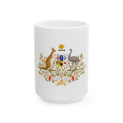 Coat of Arms of Australia - White Coffee Mug 15oz - Go Mug Yourself