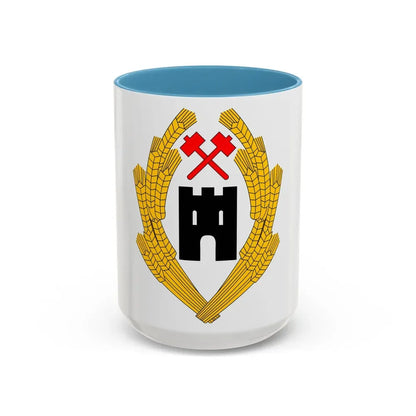 Coat of Arms of Austria 1918 - Accent Coffee Mug 15oz Light Blue - Go Mug Yourself
