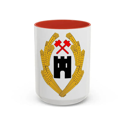 Coat of Arms of Austria 1918 - Accent Coffee Mug 15oz Red - Go Mug Yourself