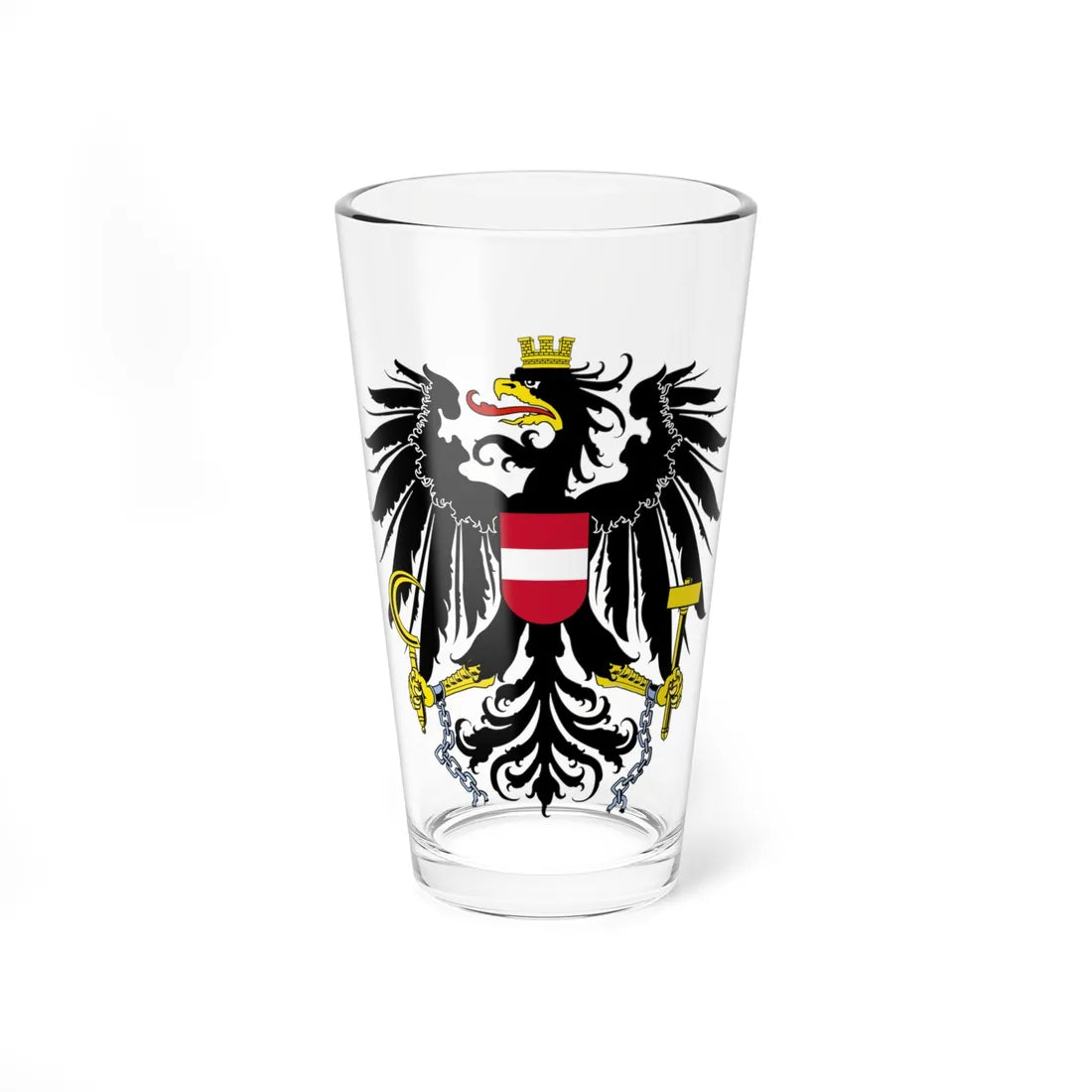 Coat of arms of Austria (Austria) (Coat of Arms) Pint Glass 16oz 16oz - Go Mug Yourself