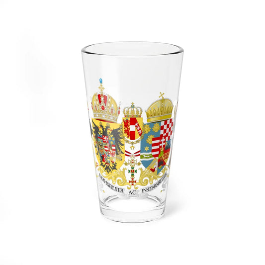 Coat of arms of Austria-Hungary 1914 v3 (Austria) (Coat of Arms) Pint Glass 16oz 16oz - Go Mug Yourself
