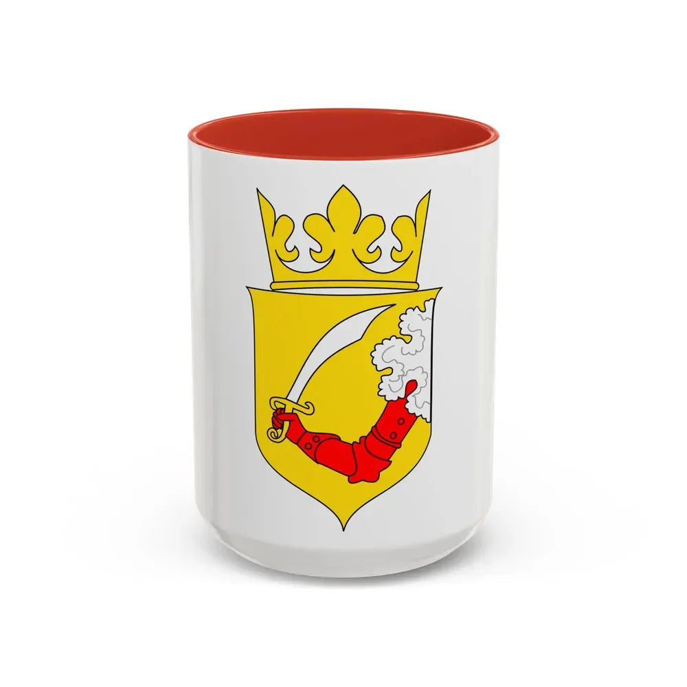 Coat of arms of Austrian Bosnia - Accent Coffee Mug 15oz Red - Go Mug Yourself