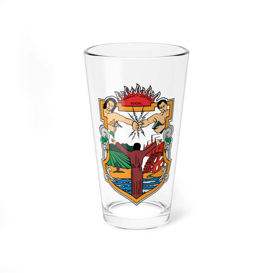 Coat of arms of Baja California (Mexico) (Coat of Arms) Pint Glass 16oz 16oz - Go Mug Yourself