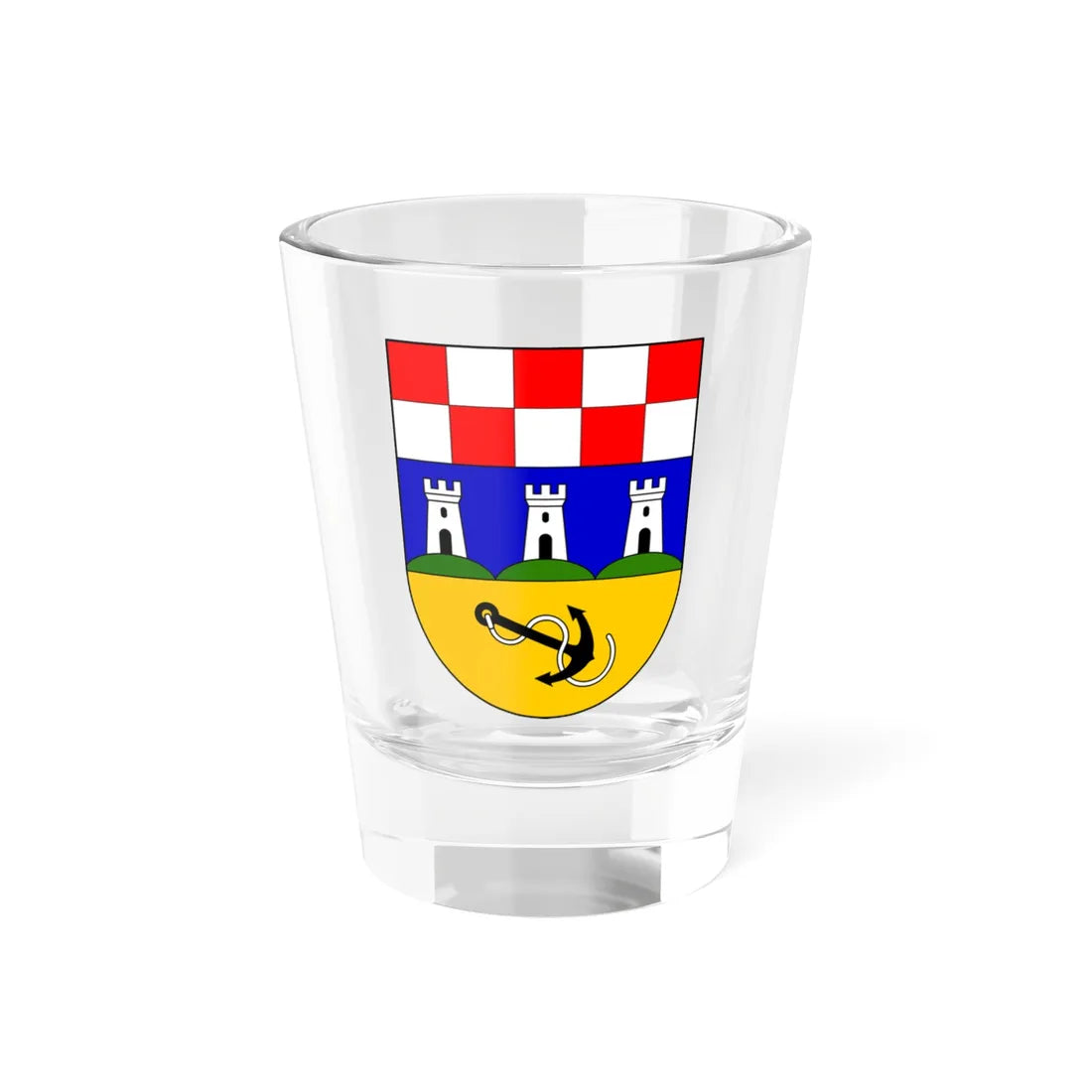 Coat of arms of Bakar (Croatia) (Coat of Arms) Shot Glass 1.5oz 1.5oz - Go Mug Yourself