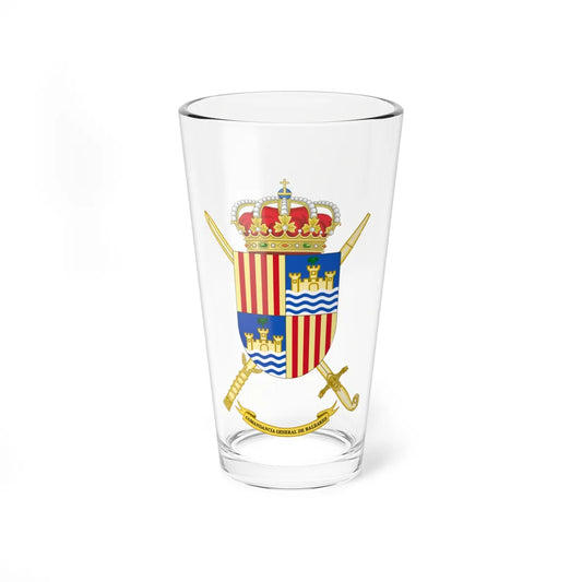 Coat of Arms of Balearics General Command (Spain) (Coat of Arms) Pint Glass 16oz 16oz - Go Mug Yourself