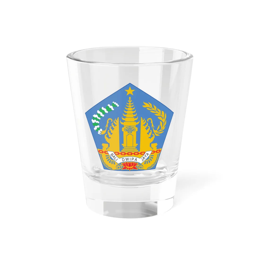 Coat of arms of Bali (Indonesia) (Coat of Arms) Shot Glass 1.5oz 1.5oz - Go Mug Yourself