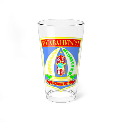 Coat of arms of Balikpapan (Indonesia) (Coat of Arms) Pint Glass 16oz 16oz - Go Mug Yourself