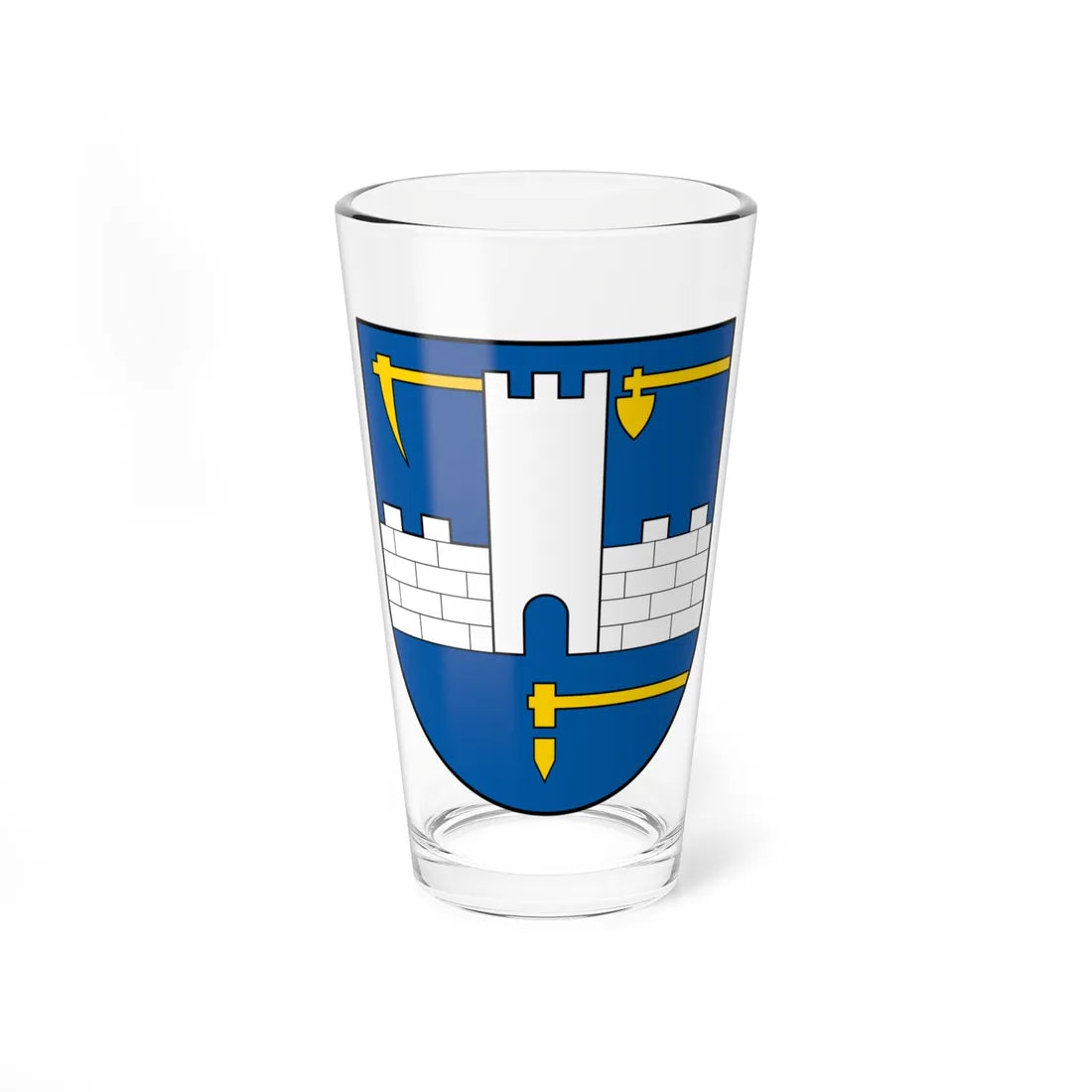 Coat of Arms of Banská Štiavnica (Slovakia) (Coat of Arms) Pint Glass 16oz 16oz - Go Mug Yourself