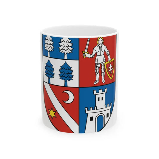 Coat Of Arms Of Banska Bystrica Region (Slovakia) White Coffee Mug 11oz - Go Mug Yourself
