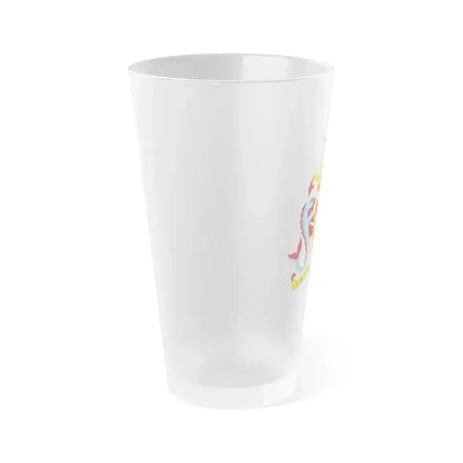 Coat of arms of Barbados - Frosted Pint Glass 16oz - Go Mug Yourself