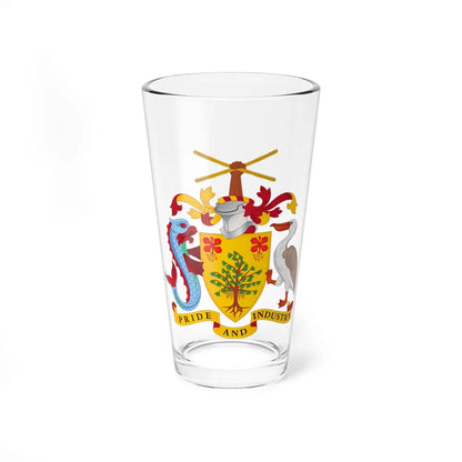 Coat of arms of Barbados - Pint Glass 16oz-16oz-Go Mug Yourself