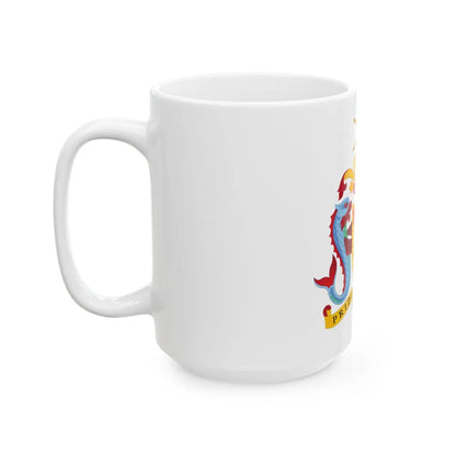 Coat of arms of Barbados - White Coffee Mug-Go Mug Yourself